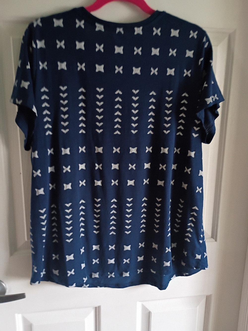 Navy Blue Patterned Tee - Picture 7 of 8